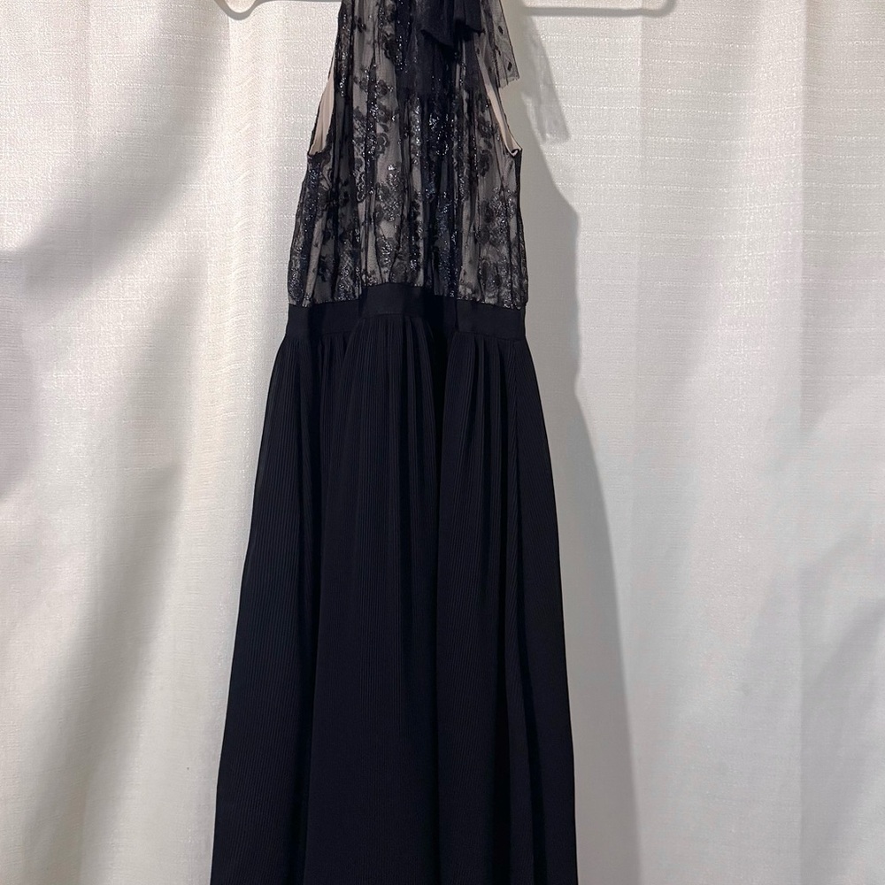 Slate & Willow Black Lace Floral Lace Maxi Dress sz 4 - Picture 5 of 9